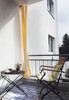 Toldo vertical 230x140 cm raias de bloco amarelo-branco