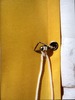 Toldo vertical 230x140 cm raias de bloco amarelo-branco