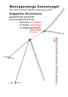 Toldo triangular 3,6x3,6x3,6 m - tecido sombreador aberto - cor de trigo - Galeria de fotos